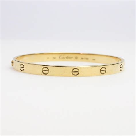 cartier bracelet 18k|cartier 18kt gold love bracelet.